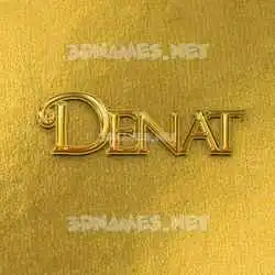 denat in All Gold style - 3D name wallpaper