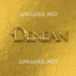 denean in All Gold style - 3D name wallpaper