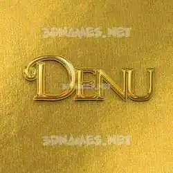 denu in All Gold style - 3D name wallpaper