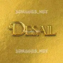 desail in All Gold style - 3D name wallpaper