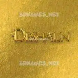 deshaun in All Gold style - 3D name wallpaper