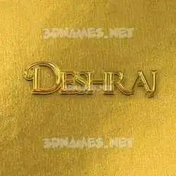 deshraj in All Gold style - 3D name wallpaper