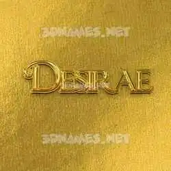 desirae in All Gold style - 3D name wallpaper