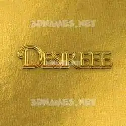 desireee in All Gold style - 3D name wallpaper