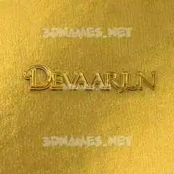 devaarjun in All Gold style - 3D name wallpaper