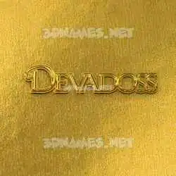 devadoss in All Gold style - 3D name wallpaper