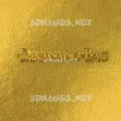 devanand bag in All Gold style - 3D name wallpaper