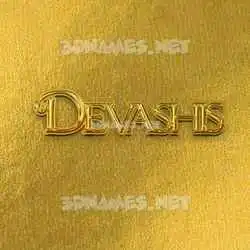 devashis in All Gold style - 3D name wallpaper