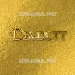 devdutt in All Gold style - 3D name wallpaper