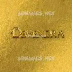 devendra in All Gold style - 3D name wallpaper