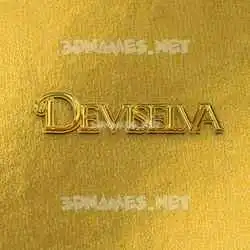 deviselva in All Gold style - 3D name wallpaper