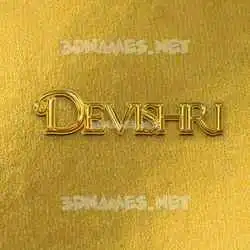 devishri in All Gold style - 3D name wallpaper