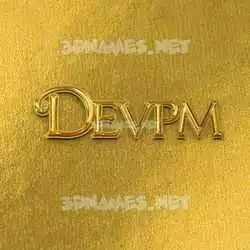 devpm in All Gold style - 3D name wallpaper