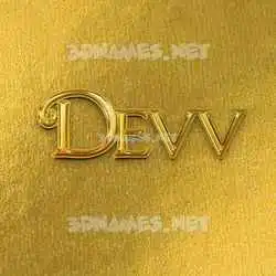 devv in All Gold style - 3D name wallpaper