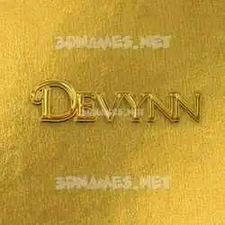 devynn in All Gold style - 3D name wallpaper