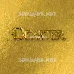 dexster in All Gold style - 3D name wallpaper