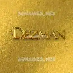 dezman in All Gold style - 3D name wallpaper
