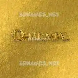 dharmpal in All Gold style - 3D name wallpaper