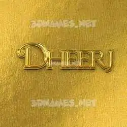 dheerj in All Gold style - 3D name wallpaper