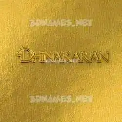 dhinakaran in All Gold style - 3D name wallpaper