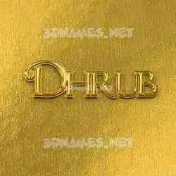 dhrub in All Gold style - 3D name wallpaper