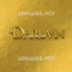 dhruvin in All Gold style - 3D name wallpaper