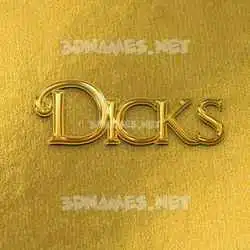 dicks in All Gold style - 3D name wallpaper