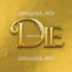 die in All Gold style - 3D name wallpaper