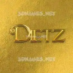 dietz in All Gold style - 3D name wallpaper