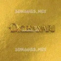 digesawari in All Gold style - 3D name wallpaper