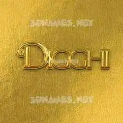 digghi in All Gold style - 3D name wallpaper