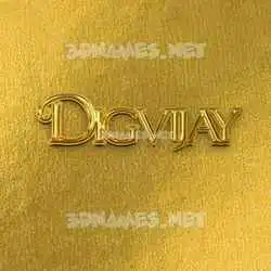 digvijay in All Gold style - 3D name wallpaper