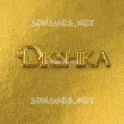 dikshika in All Gold style - 3D name wallpaper