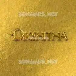 dikshitha in All Gold style - 3D name wallpaper