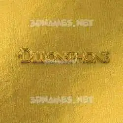 dillonsphone in All Gold style - 3D name wallpaper