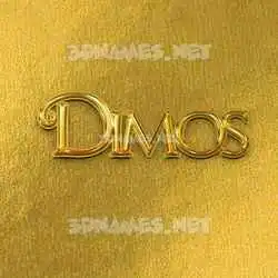 dimos in All Gold style - 3D name wallpaper