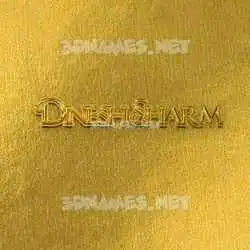dinesh sharm in All Gold style - 3D name wallpaper