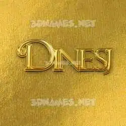 dinesj in All Gold style - 3D name wallpaper