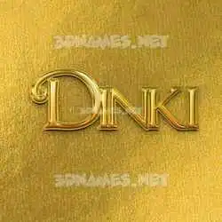 dinki in All Gold style - 3D name wallpaper