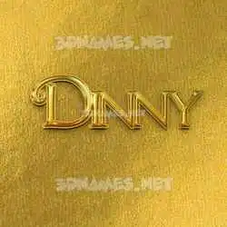 dinny in All Gold style - 3D name wallpaper