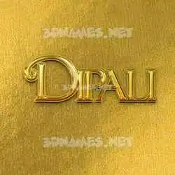 dipali in All Gold style - 3D name wallpaper