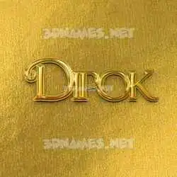 dipok in All Gold style - 3D name wallpaper