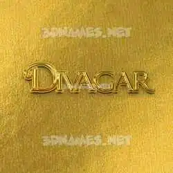 divagar in All Gold style - 3D name wallpaper