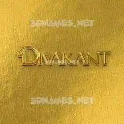 divakant in All Gold style - 3D name wallpaper