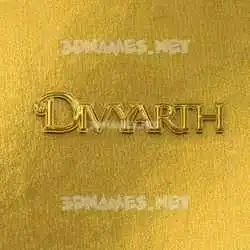 divyarth in All Gold style - 3D name wallpaper