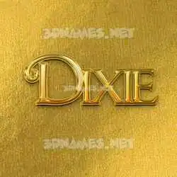 dixie in All Gold style - 3D name wallpaper