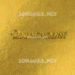 dixitacademy in All Gold style - 3D name wallpaper