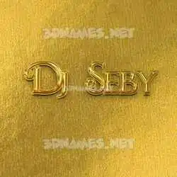 dj   seby in All Gold style - 3D name wallpaper