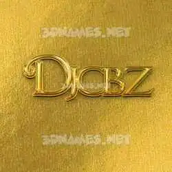 djcbz in All Gold style - 3D name wallpaper