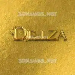 djellza in All Gold style - 3D name wallpaper